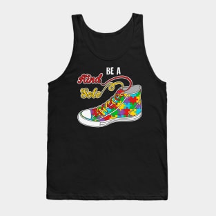 Kind Sole Puzzle Piece Sneaker Autism Awareness Gift for Birthday, Mother's Day, Thanksgiving, Christmas Tank Top